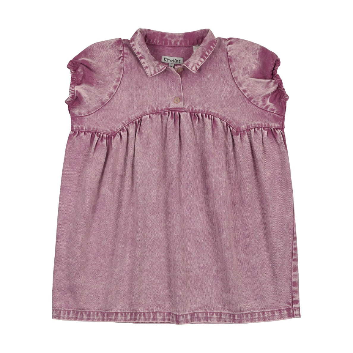 kin and kin pink denim dress DENIM LONG SLEEVE SHIRT DRESS