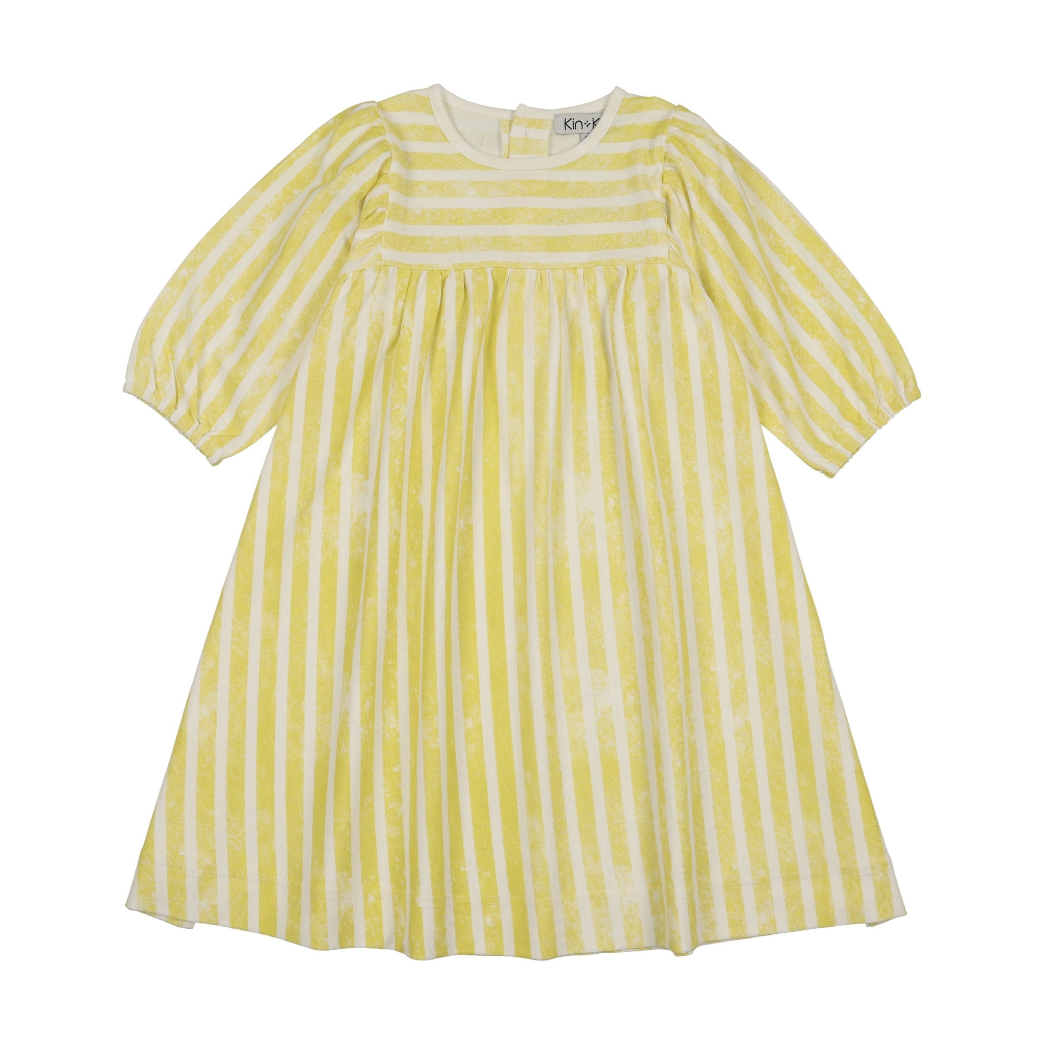 black and yellow striped dress STRIPED HIGH WAISTED DRESS LONG SLEEVES – KinandKin